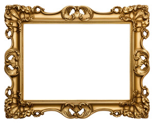 PNG Square gold vintage frame art.