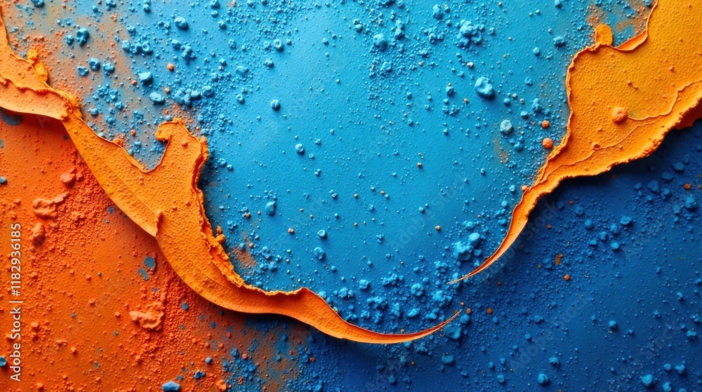 Aufkleber abstract textured background featuring a dynamic contrast of blue and orange hues