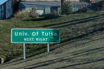 University of Tulsa street sign