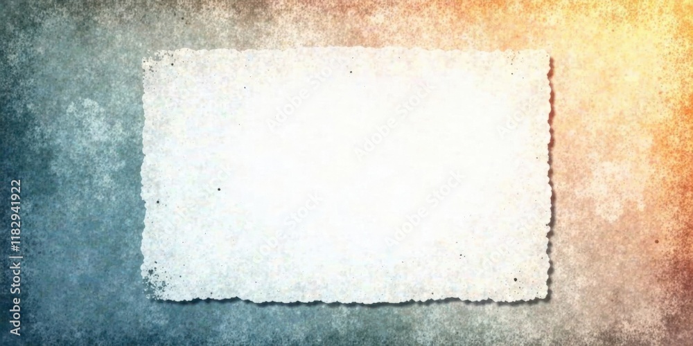 Poster Rustic Textured Background with a Torn Edge White Paper Frame Ideal for Vintage Designs and Announcements