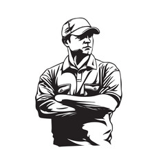 service boy standing