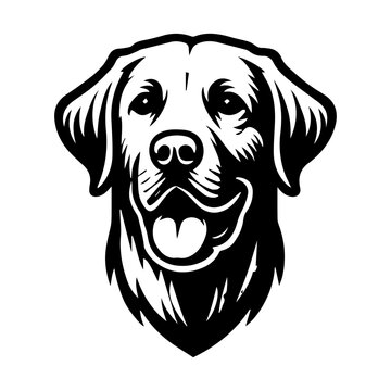 labrador retriever vector logo of a dog head