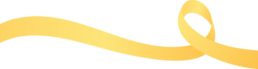 golden ribbon cancer awareness vector illustration
