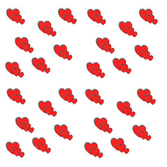 seamless pattern with red hearts. Beautiful heart background for valentine festival. Backdrop wallpaper concept. Geometry shape abstract tie-dye wallpaper. 