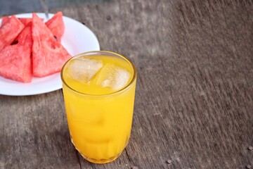 Orange juice summer drink healthy and water melon