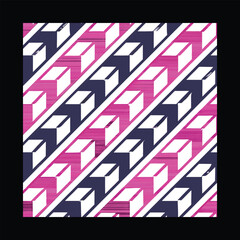 Fototapeta premium Contemporary Abstract Geometric Seamless Patterns for Fashionable Design - Beautiful Textures and Vector Background Illustrations for Creative Art Projects.