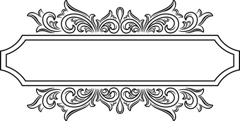 Vector illustration of a vintage ornamental frame on a white background