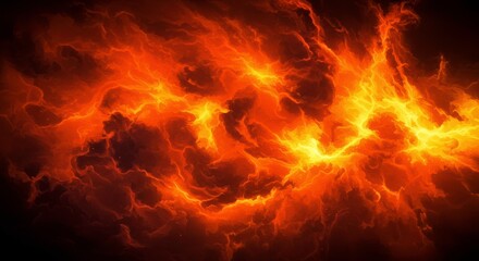 Fiery Inferno: A swirling vortex of intense flames and incandescent energy, a captivating depiction of raw power and dramatic spectacle.