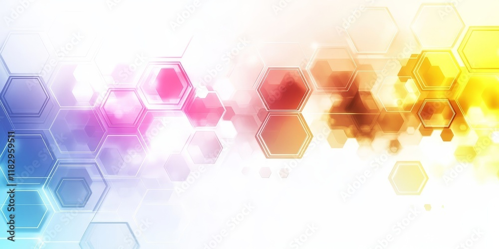 Aufkleber Abstract colorful hexagonal pattern background.