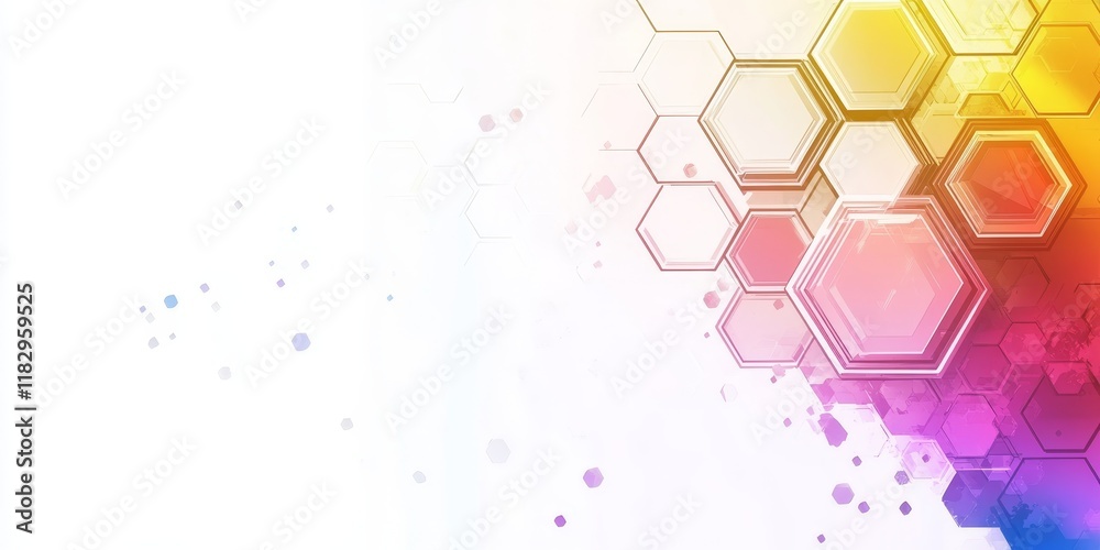 Aufkleber Abstract colorful hexagonal pattern background. (2)
