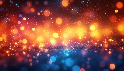 Fototapeta premium Abstract Light Beams Impressionist Art Bokeh Effect Warm Color Palette Vintage Dreamlike Lens Flare Optical Overlay