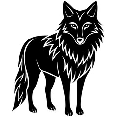 wolf vinyl vector illustration