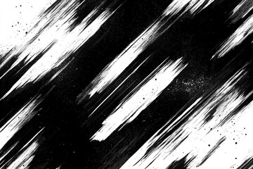 Abstract black and white diagonal brushstrokes texture.