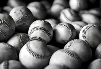 baseballs white baseball balls old banner close equipment black used ball closeup and grunge dirty footed play sport