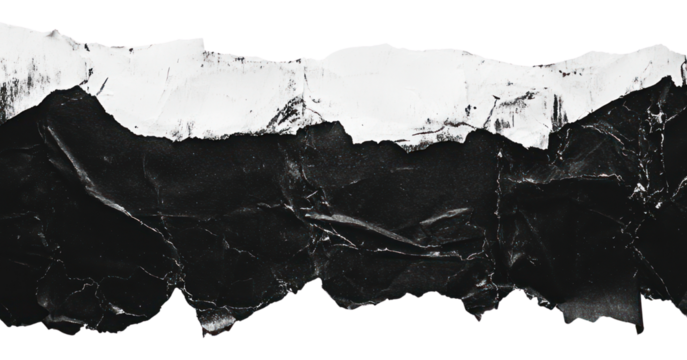 PNG Paper with ragged edges background black white. - Powered by Adobe