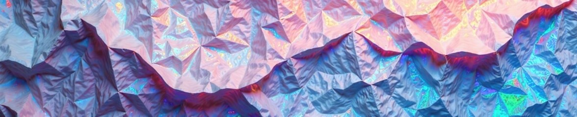 Crumpled and layered paper texture with holographic layers, creased, crumpled texture