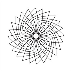 Obraz premium Abstract Minimalist lined arch shape art illustration.