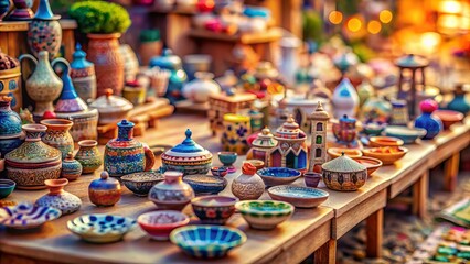 Fototapeta premium Pastel Crafts: Tilt-Shift Photography for Marketing & Branding - High-Resolution Stock Images