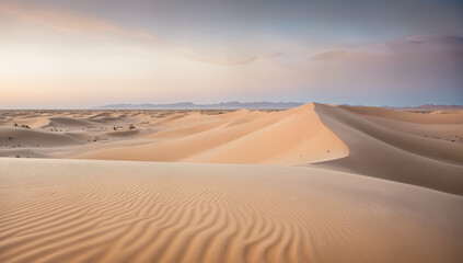  Tranquil sands meet a pastel sky in serene harmony