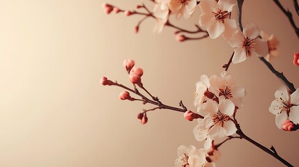 Delicate Peach Blossoms Branching Out Beautifully