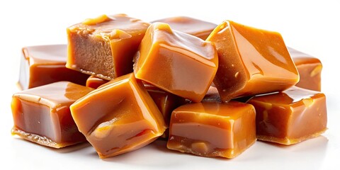 High Definition Delicious Toffee Isolated on Clear White Background - Gourmet Candy Photography, Sweet Treats, Confectionery, Dessert, and More