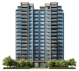 PNG Group of asian buildings architecture modern luxury.