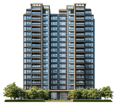 PNG Group of asian buildings architecture modern luxury.