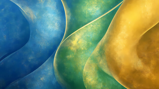 Texture gold three with green blue background textura oro tres con fondo azul verde. Riversong. Illustration