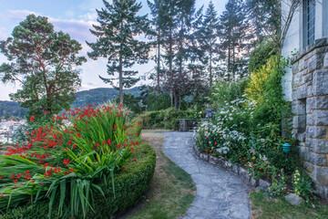 Canada, British Columbia. Salt Spring Island, Ganges, Hastings House Garden