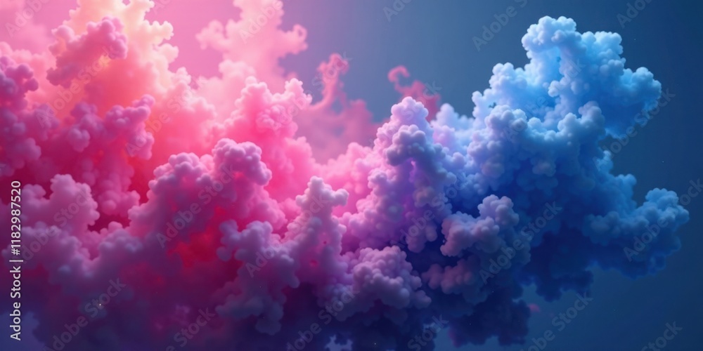 Poster dreamlike pastel cloudscape a serene and colorful abstract background