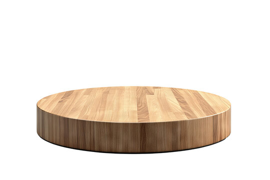 Wooden Display Stand Minimalist Product Photography. wooden board on transparant background