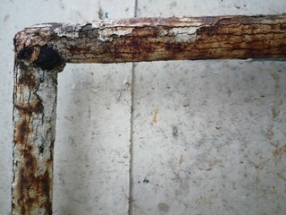 old iron pipes that are rotten and rusty