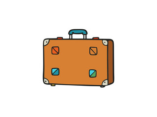 Vintage Suitcase Travel Bag, Retro Luggage, Journey, Adventure