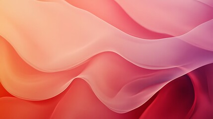 Fototapeta premium Abstract Pink and Red Wavy Fabric Design