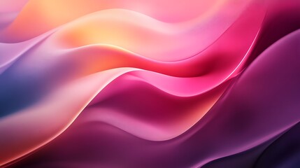 Fototapeta premium Abstract Pink Purple Orange Wave Design Background