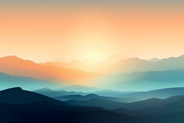 Fototapeta premium sunrise in mountains