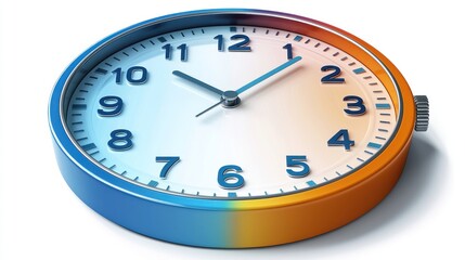 Colorful Analog Clock Showing Time: A Vibrant Timepiece Design