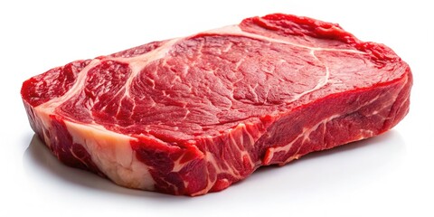 Raw Steak Silhouette on White Background for Culinary Use, Ideal for Food Photography, Recipes, and Menu Design, Perfect for Chefs and Food Bloggers, High-Quality Transparent PNG