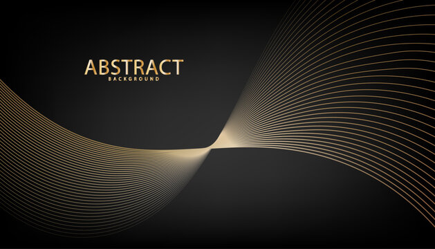 black and gold background, line and text gold color, black color background. Vector.
