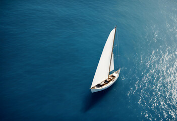 Fototapeta premium generated seen boat water deep white blue luxury nautical ship speed transportation vessel sport yacht cruise ocean adventure holiday lifestyle nature sunny