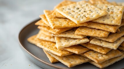 Gluten-Free Crackers Displayed on a Stylish Platter Perfect for Entertaining, Ideal for Cheese Pairing and Gourmet Snack Ideas