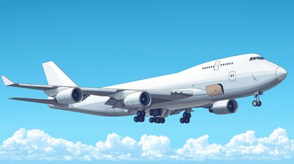 Obraz premium Majestic Airplane Soaring Through the Sky