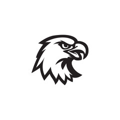 Silhouette of a eagle head vector