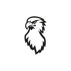 Silhouette of a eagle head vector