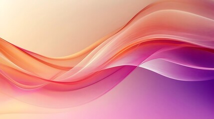 Abstract Pink Orange and Purple Wave Design