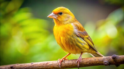Sick Canary Bird, Injured Bird, Wildlife Photography, Close Up, Nature Photography, Bird Photo, Tiny Bird, Yellow Bird, Tree Branch, Bump on Face,