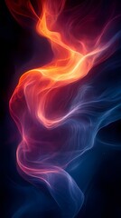 Obraz premium Digital technology red and blue flowing lines poster background