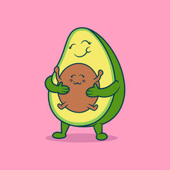 Avocado Mascot Cartoon Vector Art, Illustration and Graphic