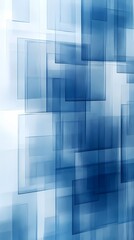 Digital technology blue and white transparent squares and curves poster background