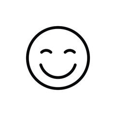 smiling face closed eyes emoticon outline emoji